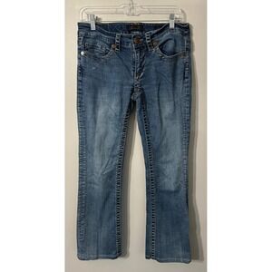 VTG Seven7 Womans Boot‎ Cut Low Rise Med Wash Jeans Size 8 90's
